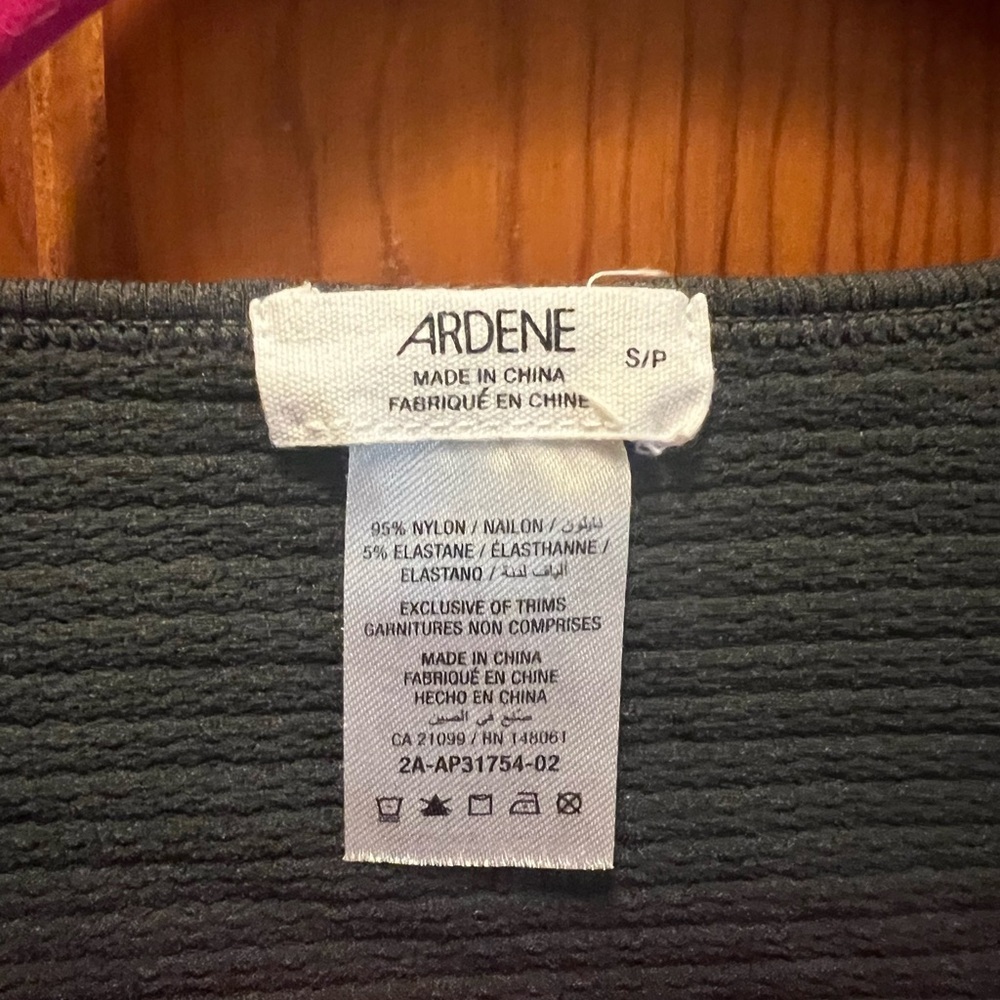 Ardene Black Ribbed Crop Top - Picture 3 of 3